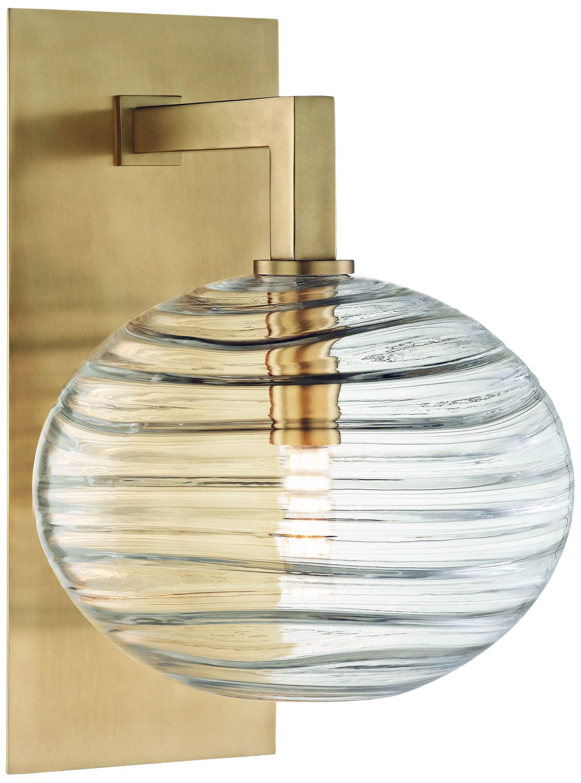 Hudson Valley Breton 12 3/4" High Aged Brass LED Wall Sconce