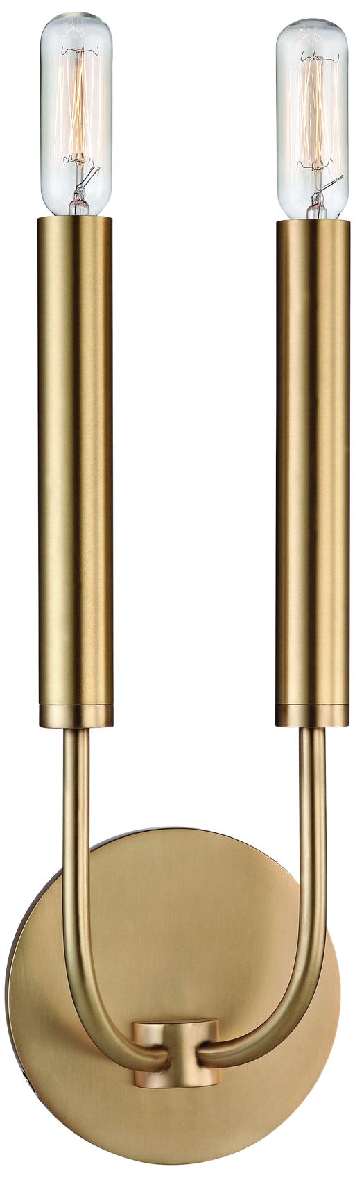Hudson Valley Gideon 15 3/4" High Aged Brass 2-Light Wall Sconce