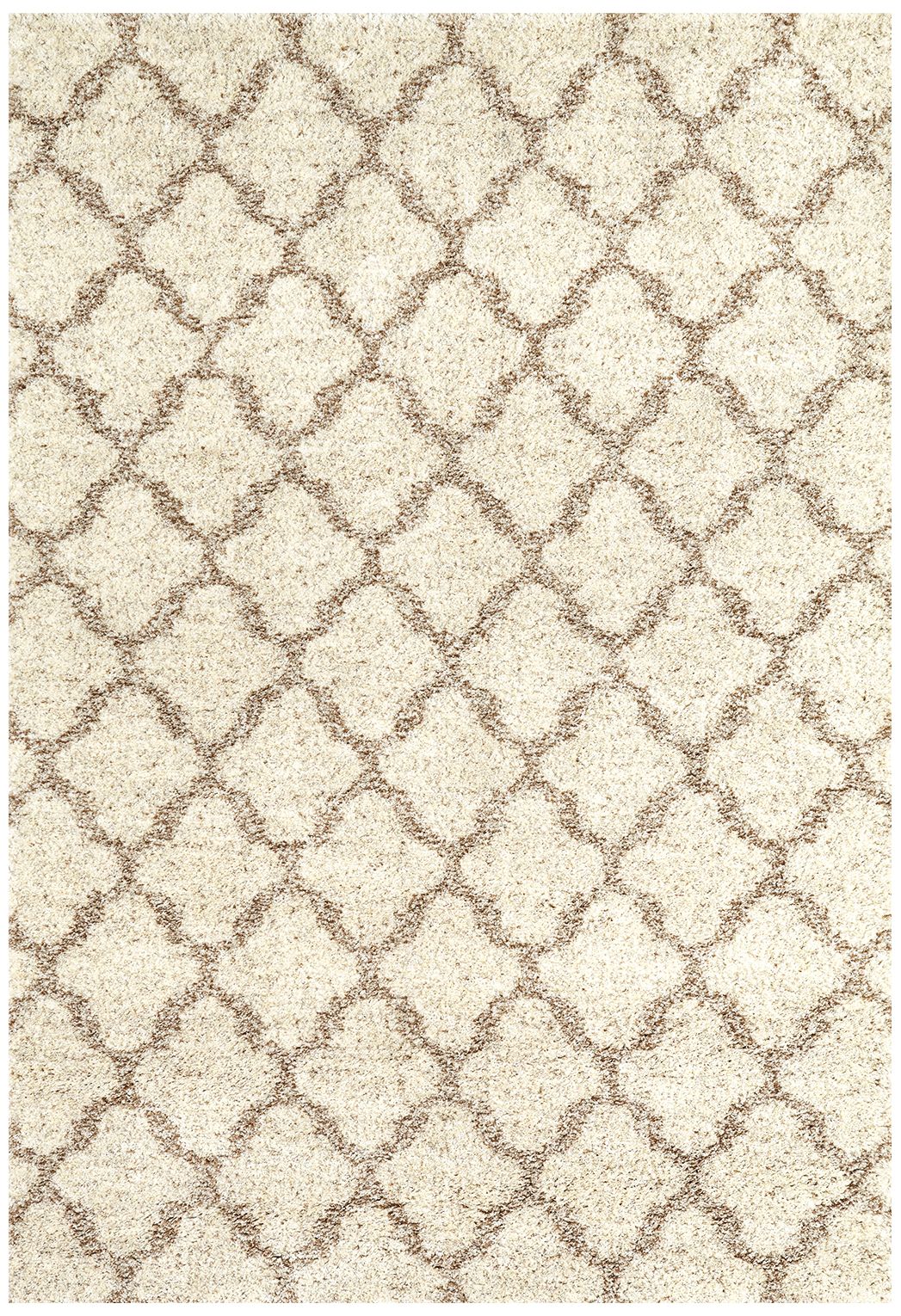 Prima Shag RG951 Temara Lattice Camel Area Rug 