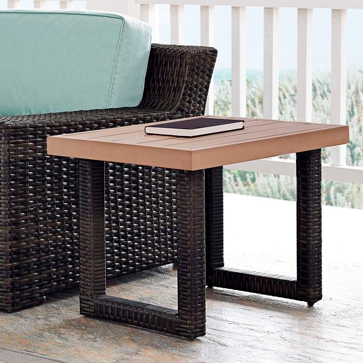 Brown Wicker Table 