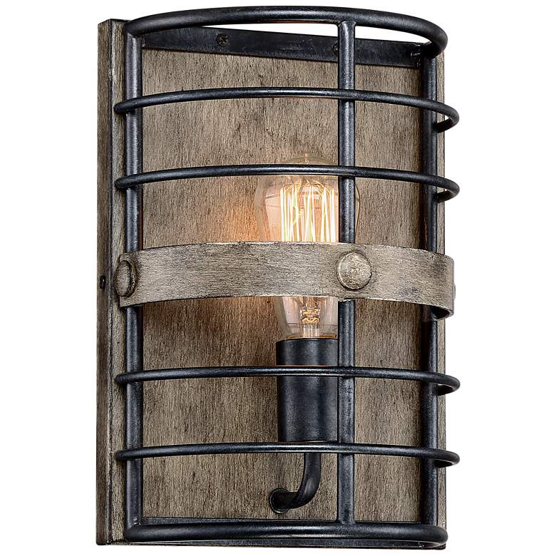 Image 2 Lexi 11 1/2" High Oil Rubbed Bronze Pocket Wall Sconce