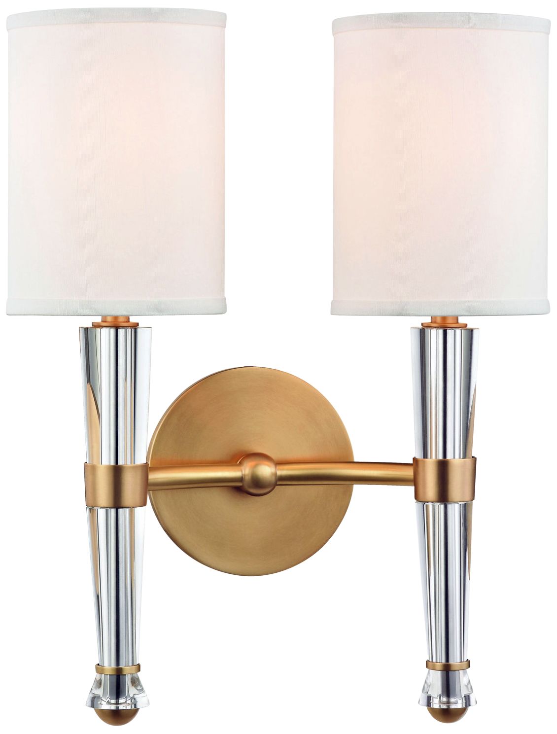 Hudson Valley Volta 15 1/4" High Aged Brass 2-Light Wall Sconce