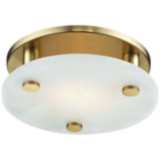 Hudson Valley Croton 9&quot; Wide Aged Brass LED Ceiling Light