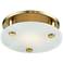 Hudson Valley Croton 9" Wide Aged Brass LED Ceiling Light