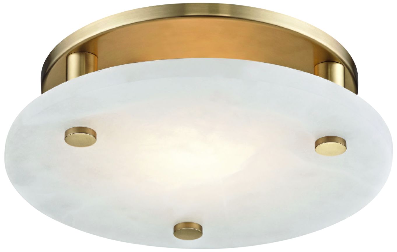Hudson Valley Croton 12 1/4" Wide Aged Brass LED Ceiling Light