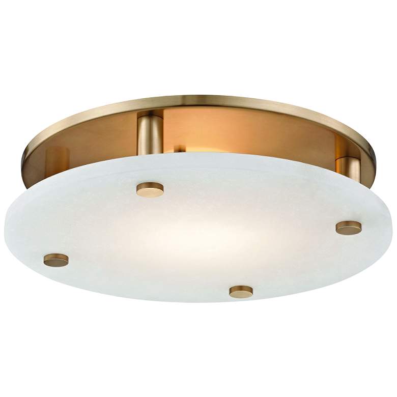 Image 2 Hudson Valley Croton 15" Wide Aged Brass LED Ceiling Light
