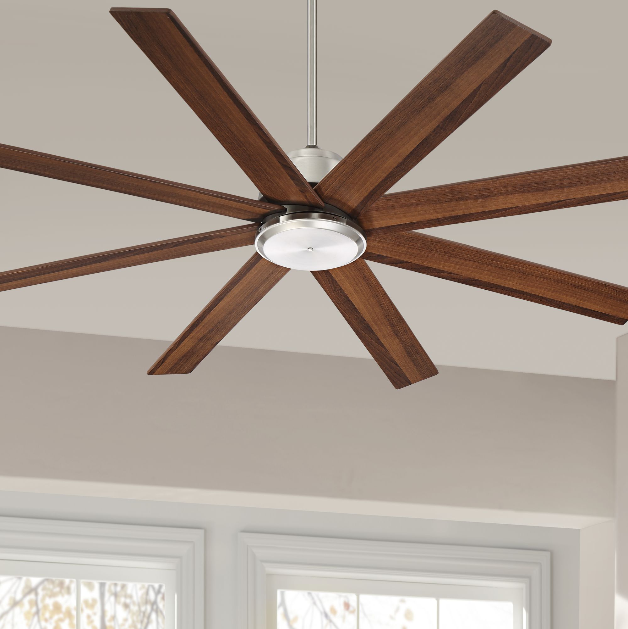 Details About 60 Modern Ceiling Fan With Remote Brushed Nickel For Living Room Kitchen