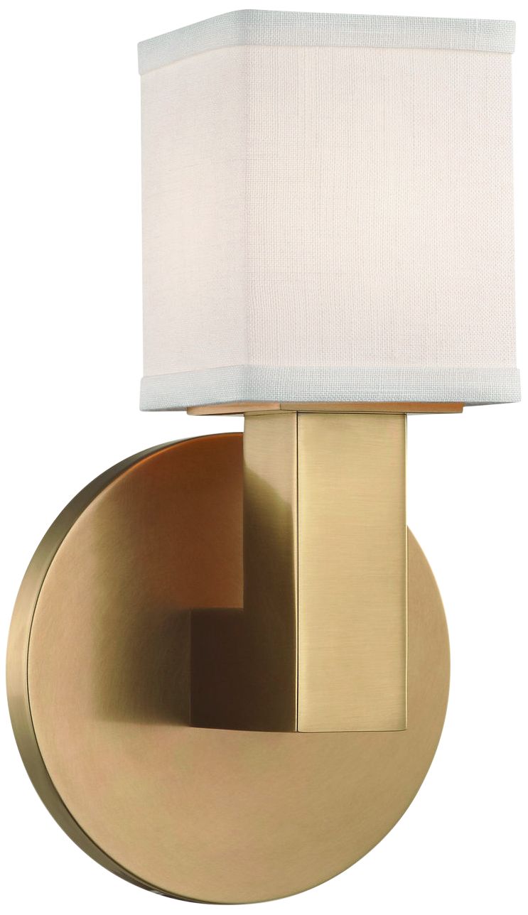 Hudson Valley Clarke 8 3/4" High Aged Brass LED Wall Sconce