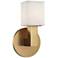 Hudson Valley Clarke 8 3/4" High Aged Brass LED Wall Sconce