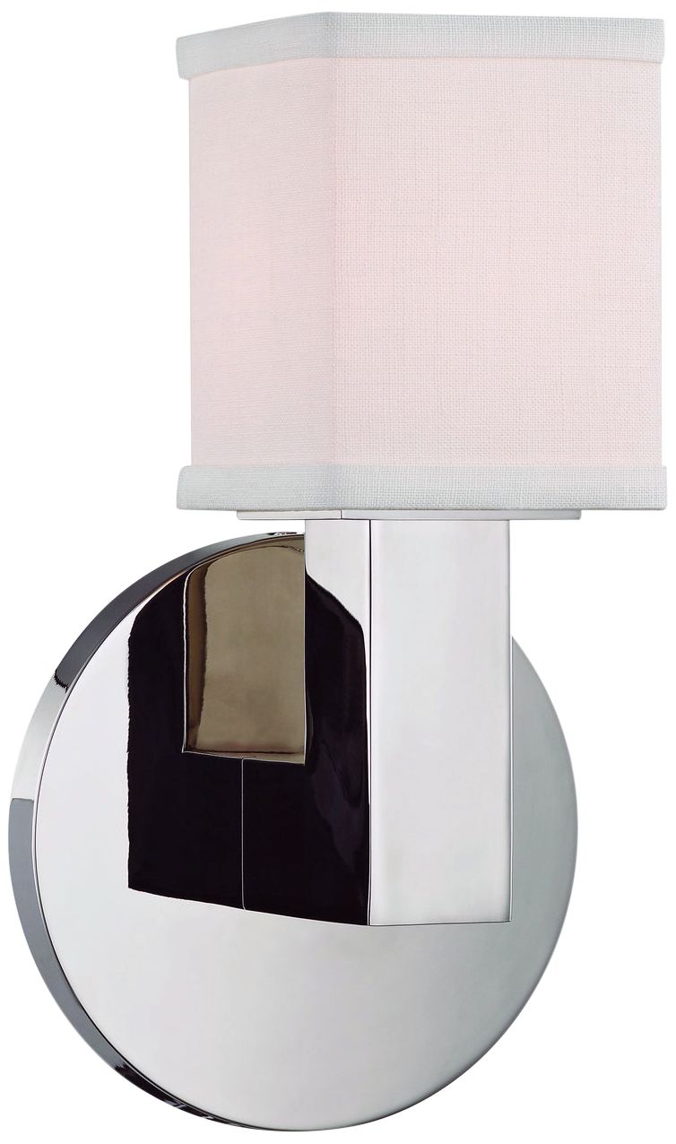 Hudson Valley Clarke 8 3/4" High Polished Nickel LED Wall Sconce