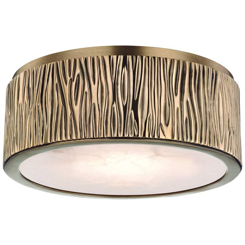 Hudson Valley Crispin 9&quot; Wide Aged Brass LED Ceiling Light