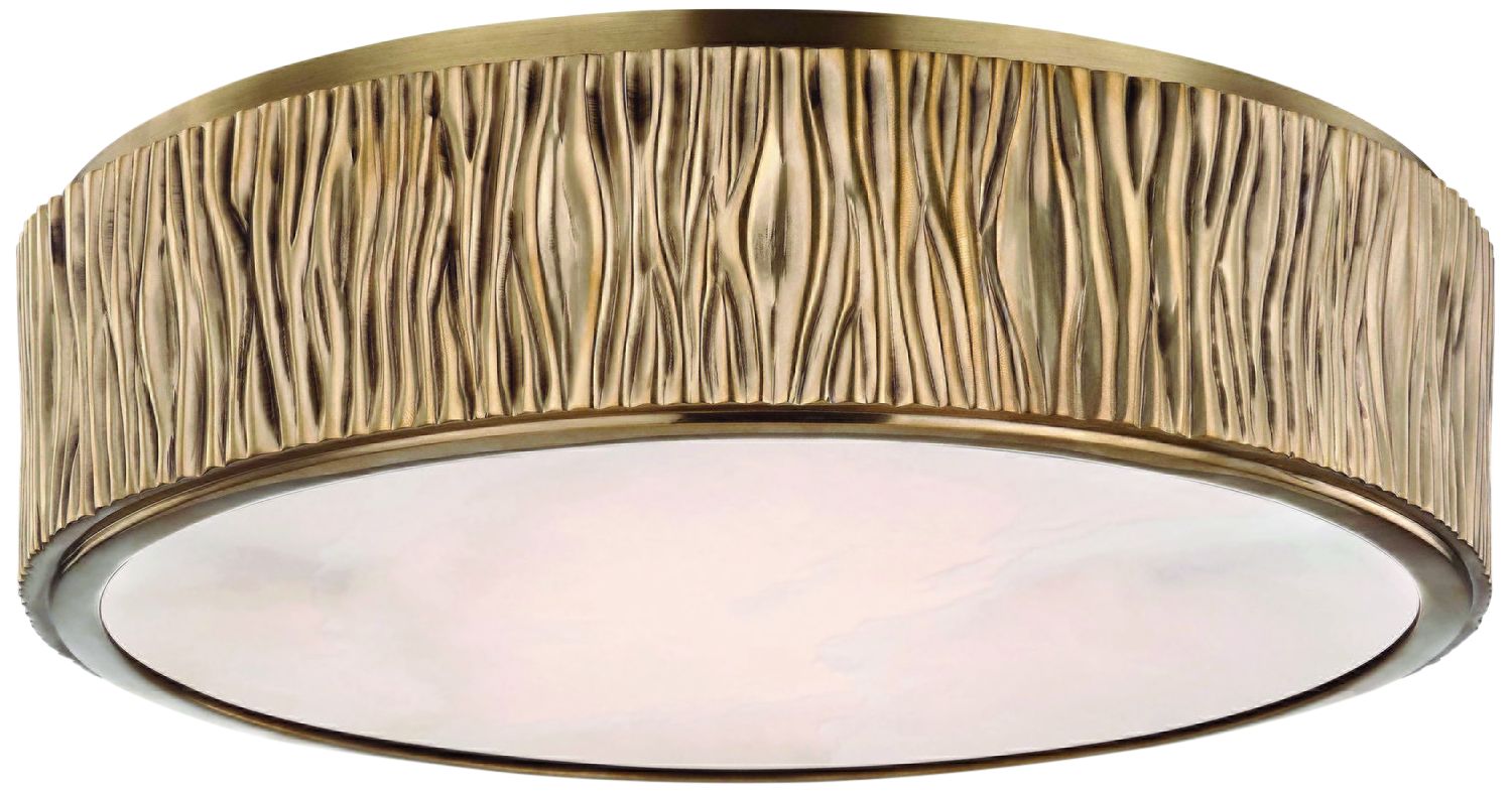 Hudson Valley Crispin 13" Wide Aged Brass LED Ceiling Light