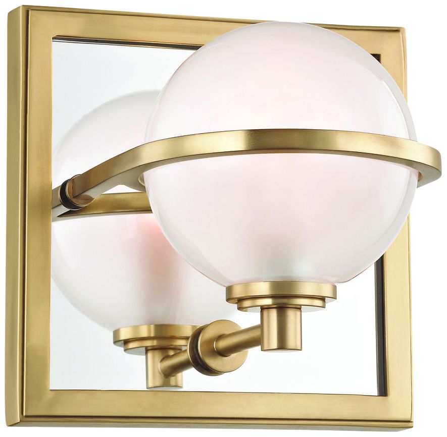 Hudson Valley Axiom 6" High Aged Brass LED Wall Sconce