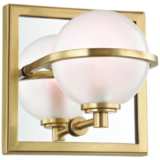 Hudson Valley Axiom 6&quot; High Aged Brass LED Wall Sconce