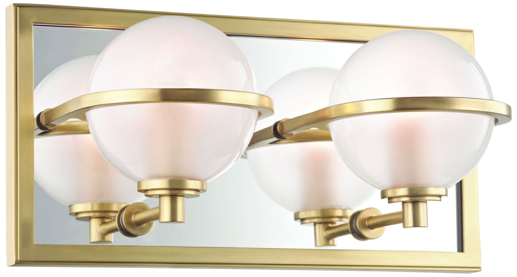 Hudson Valley Axiom 6" High Aged Brass 2-LED Wall Sconce