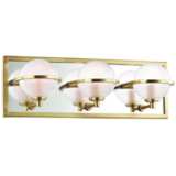 Hudson Valley Axiom 18&quot; Wide Aged Brass 3-LED Bath Light
