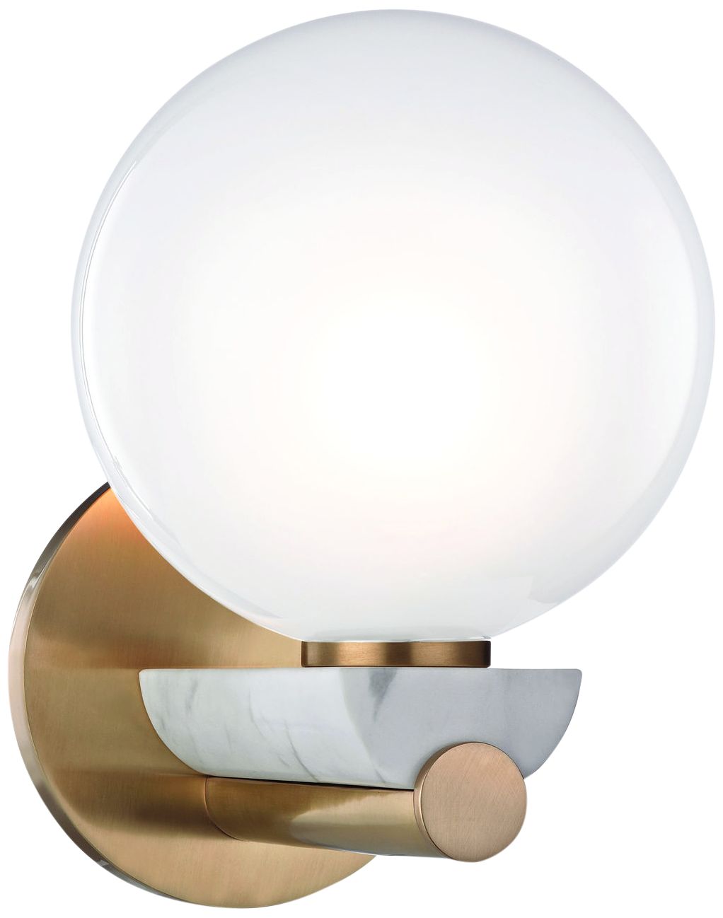 Hudson Valley Boone 8 1/2" High Aged Brass LED Wall Sconce