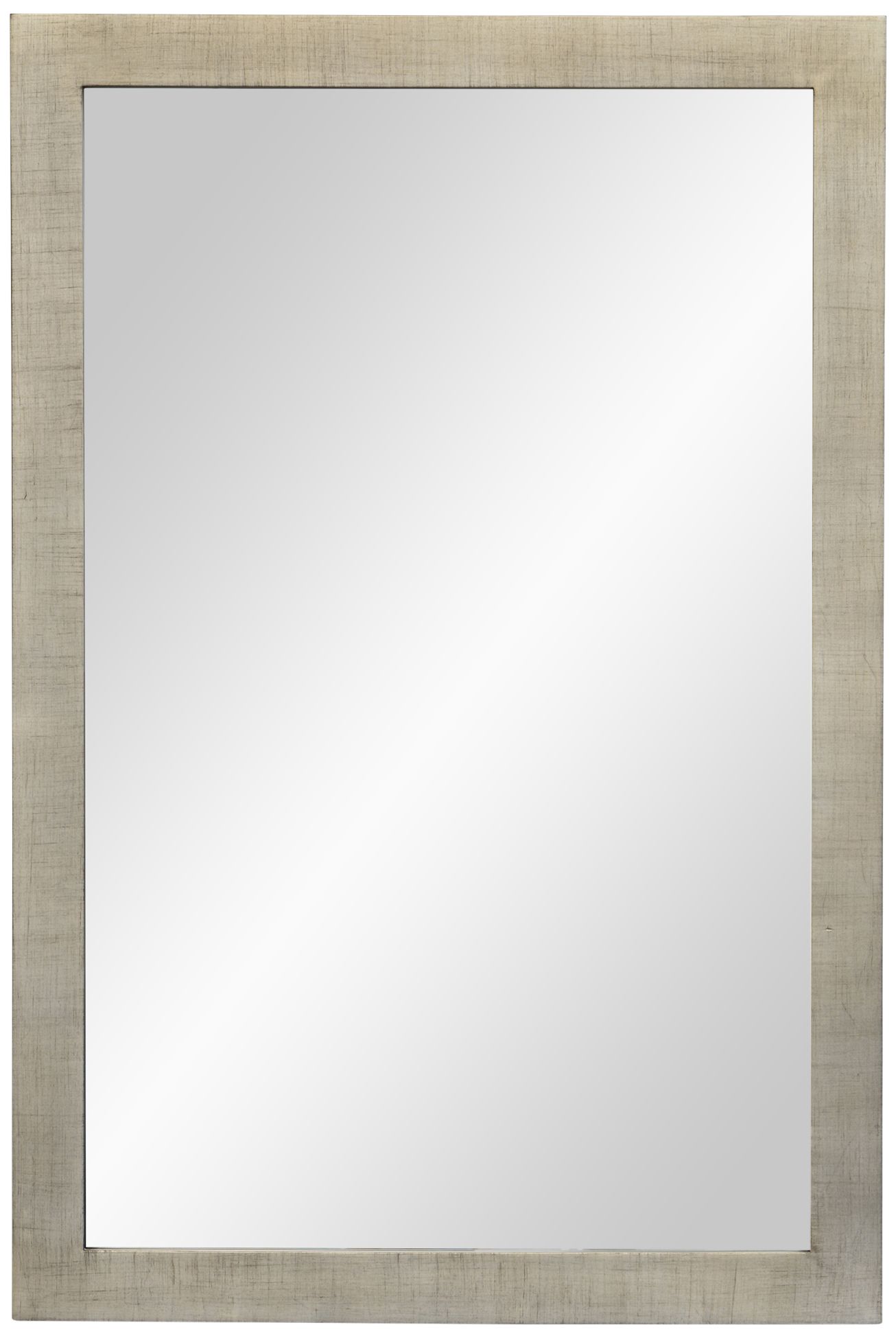 Emery Silver Leaf Wood 24" x 36" Wall Mirror