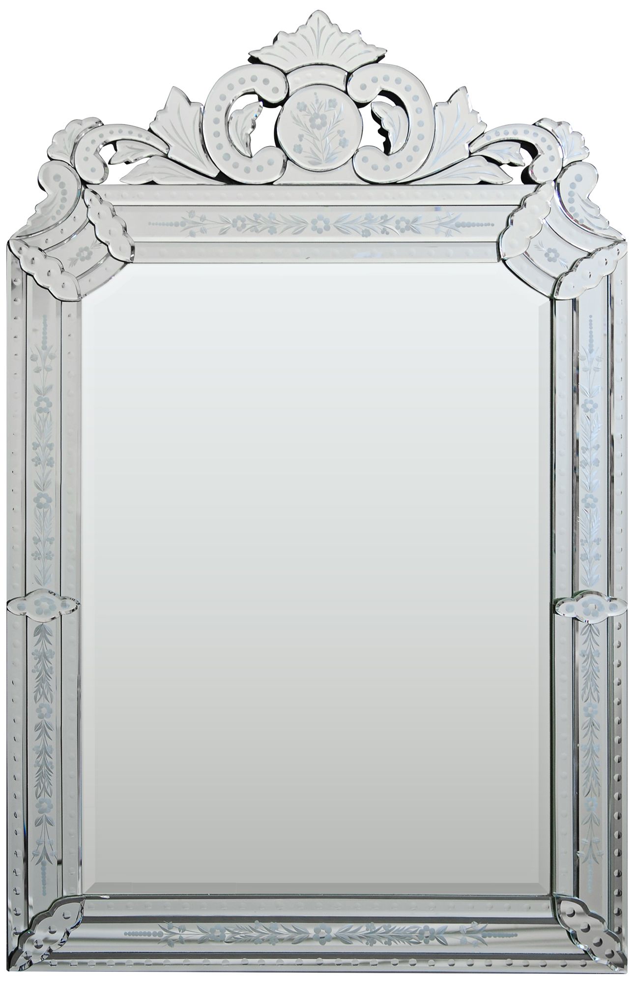 Mansard Glass 26" x 40" Wall Mirror