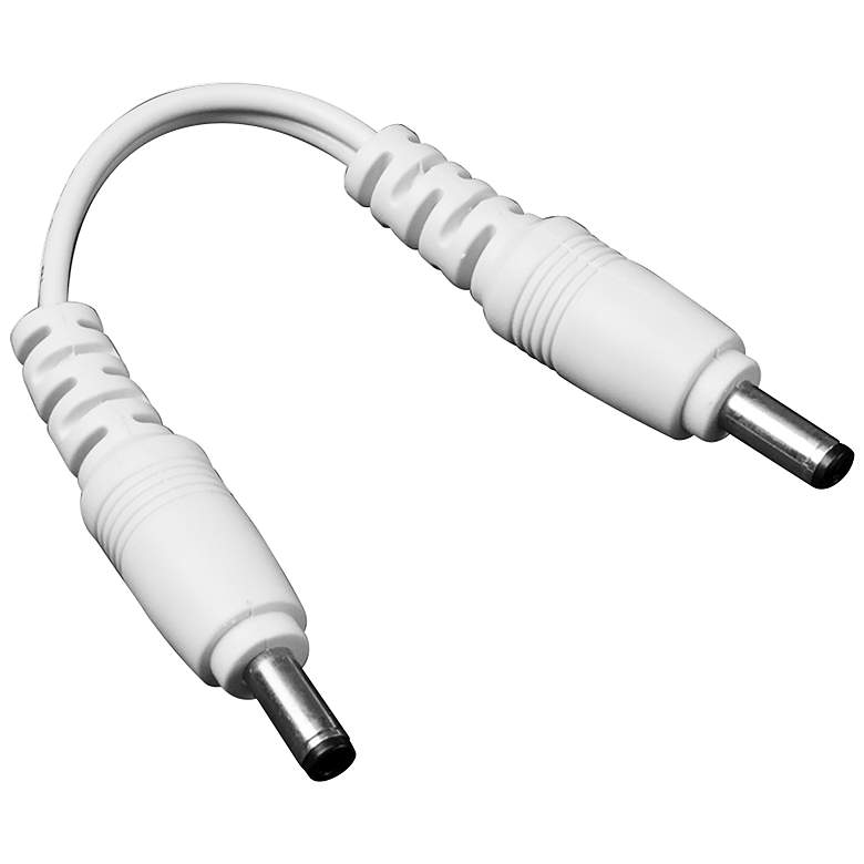 Image 1 3" White Male to Male Cable Connector
