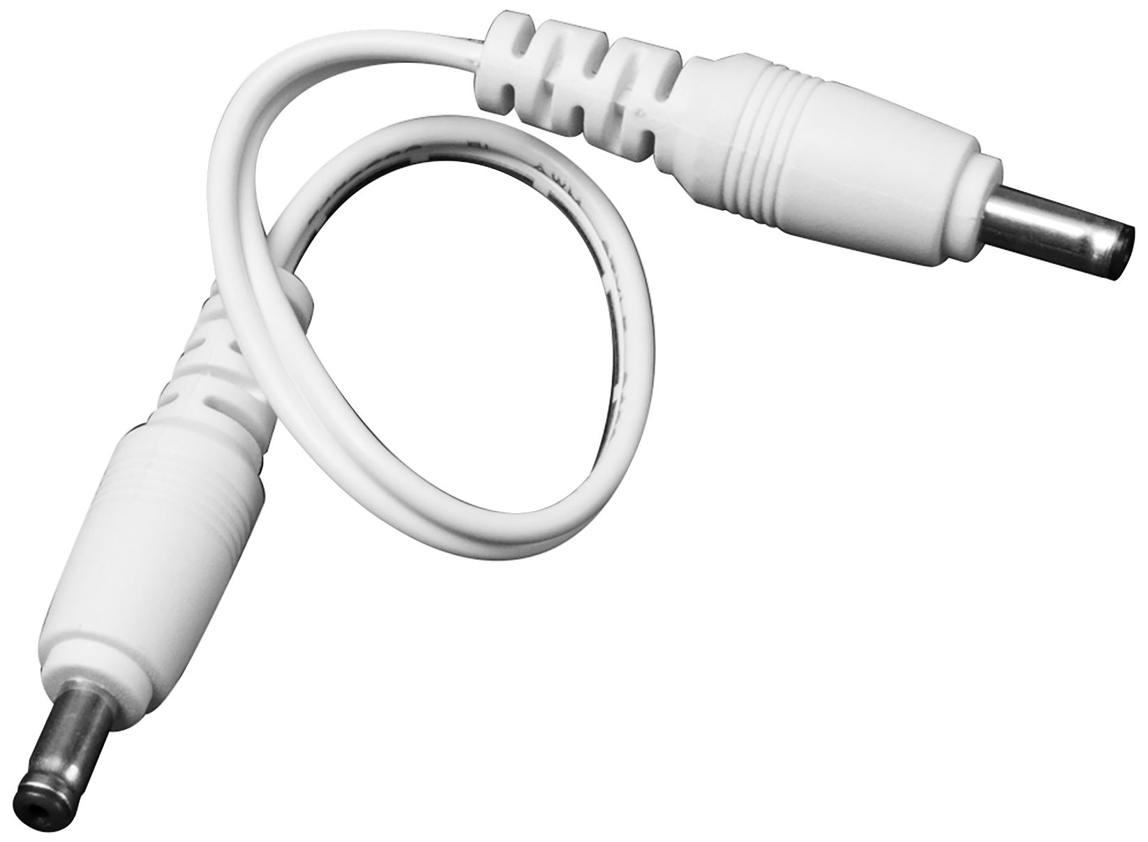 6" White Male to Cable Connector