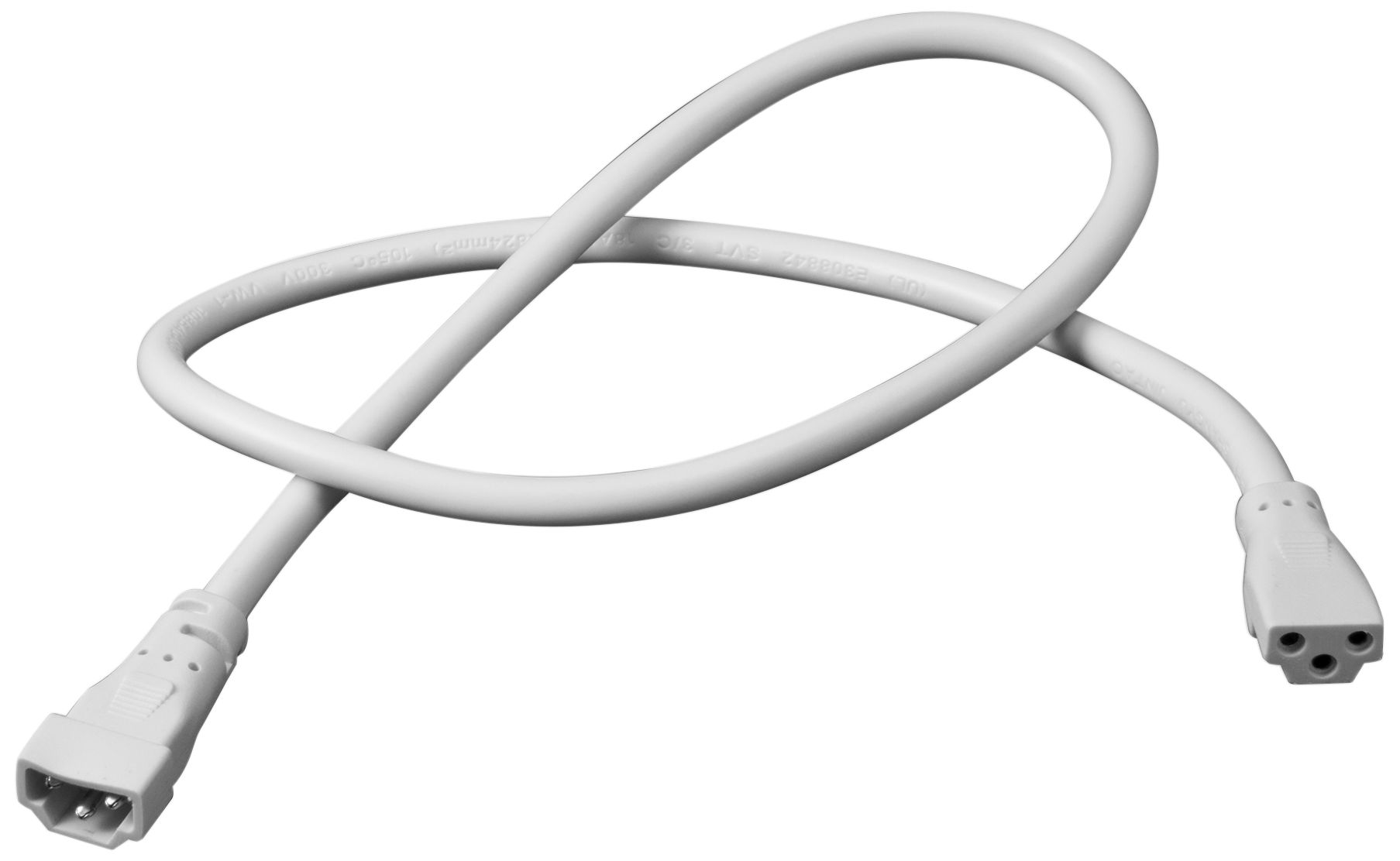 24" White Flexible Lightbar to Connector