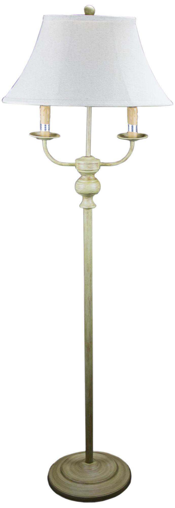 Bayfield 57" High Taupe Finish 3-Light Candelabra Floor Lamp