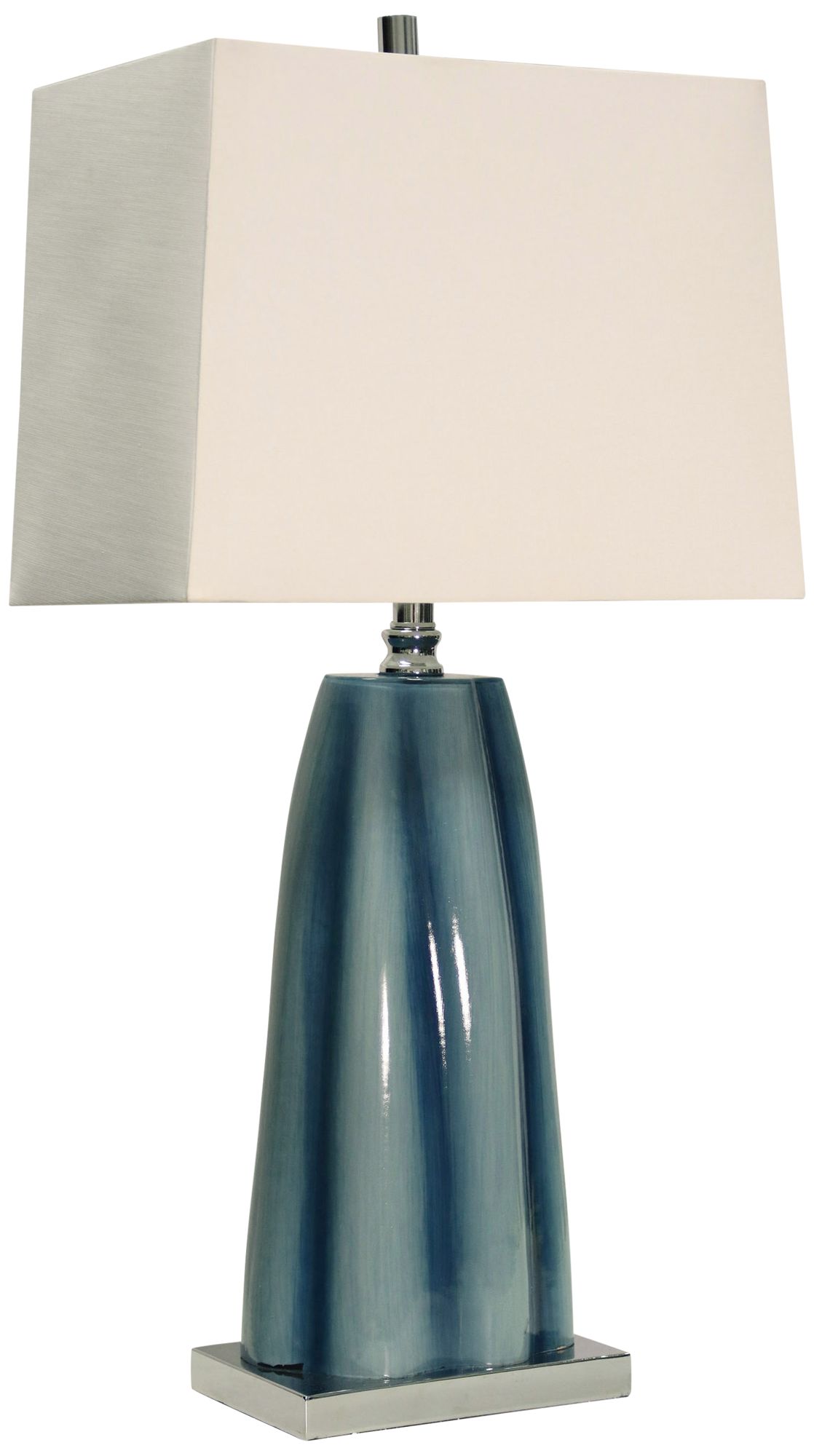 William Mangum Diamond Shoals Blue Glass Table Lamp