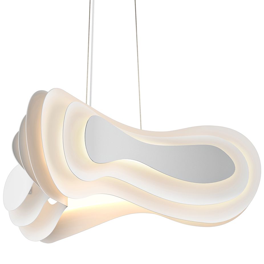 Abstract Rhythms 25 1/2"W Textured White LED Pendant Light