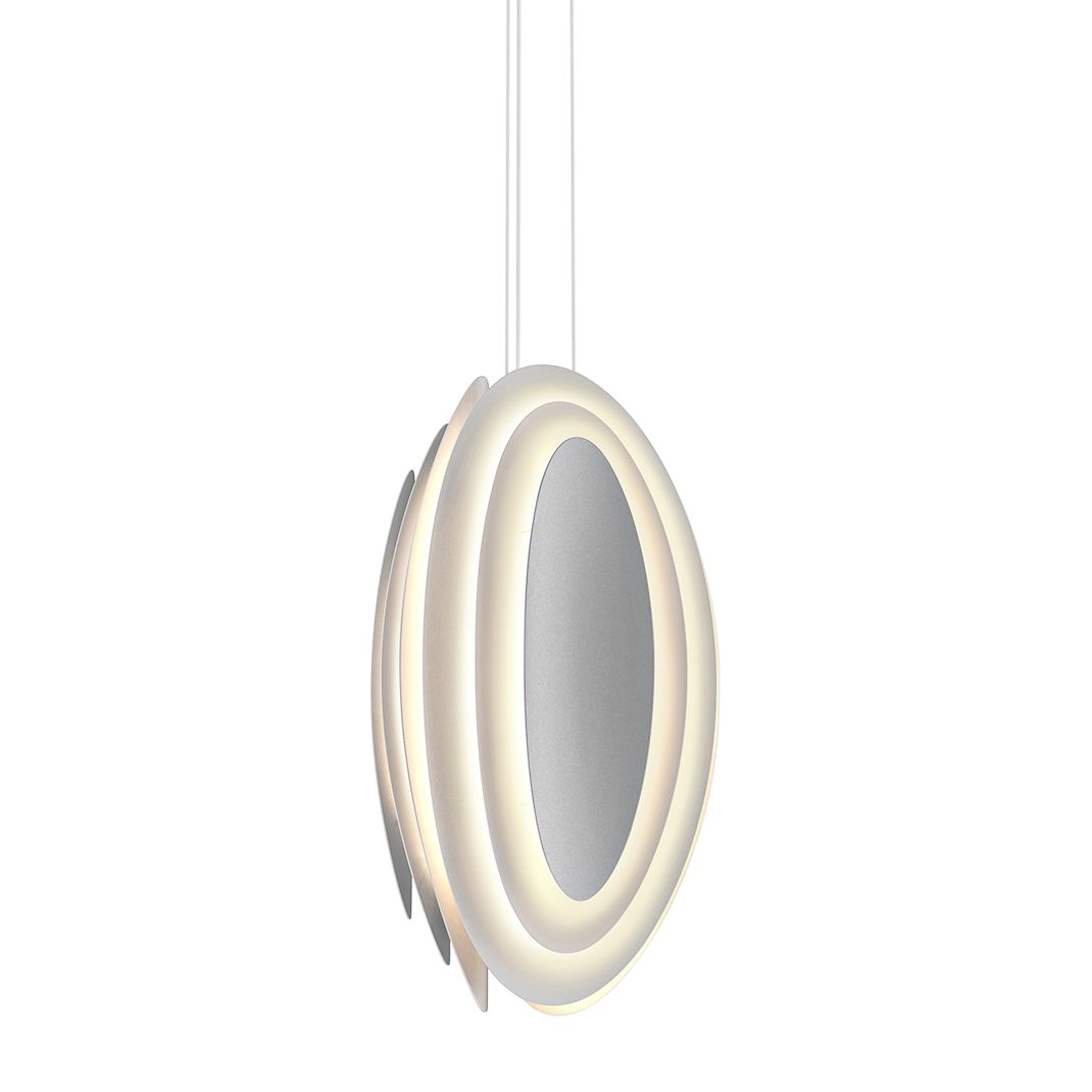 Abstract Rhythms 12 1/2"W Textured White LED Pendant Light