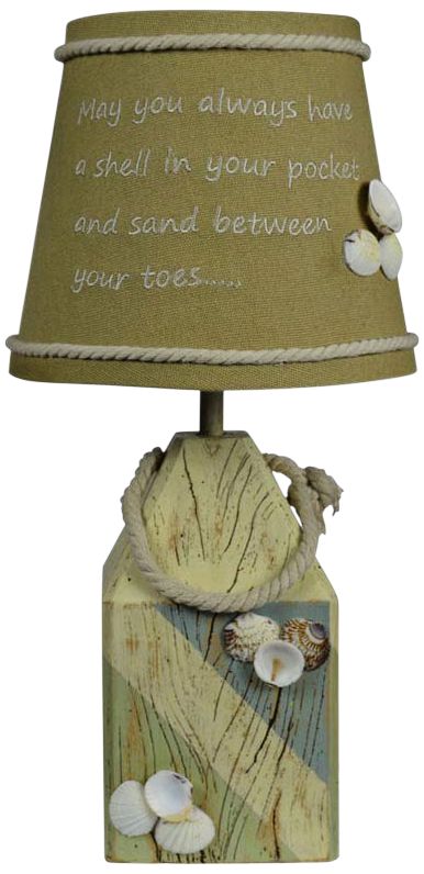 Coastal 14" High Shell Buoy Accent Table Lamp