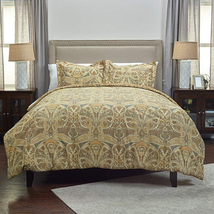 Rosmond Heights 3 Piece Gold Comforter Set 24v62 Lamps Plus