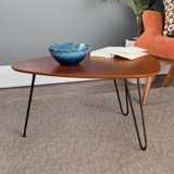 Salish 32&quot; Wide Walnut Wood Modern Coffee Table