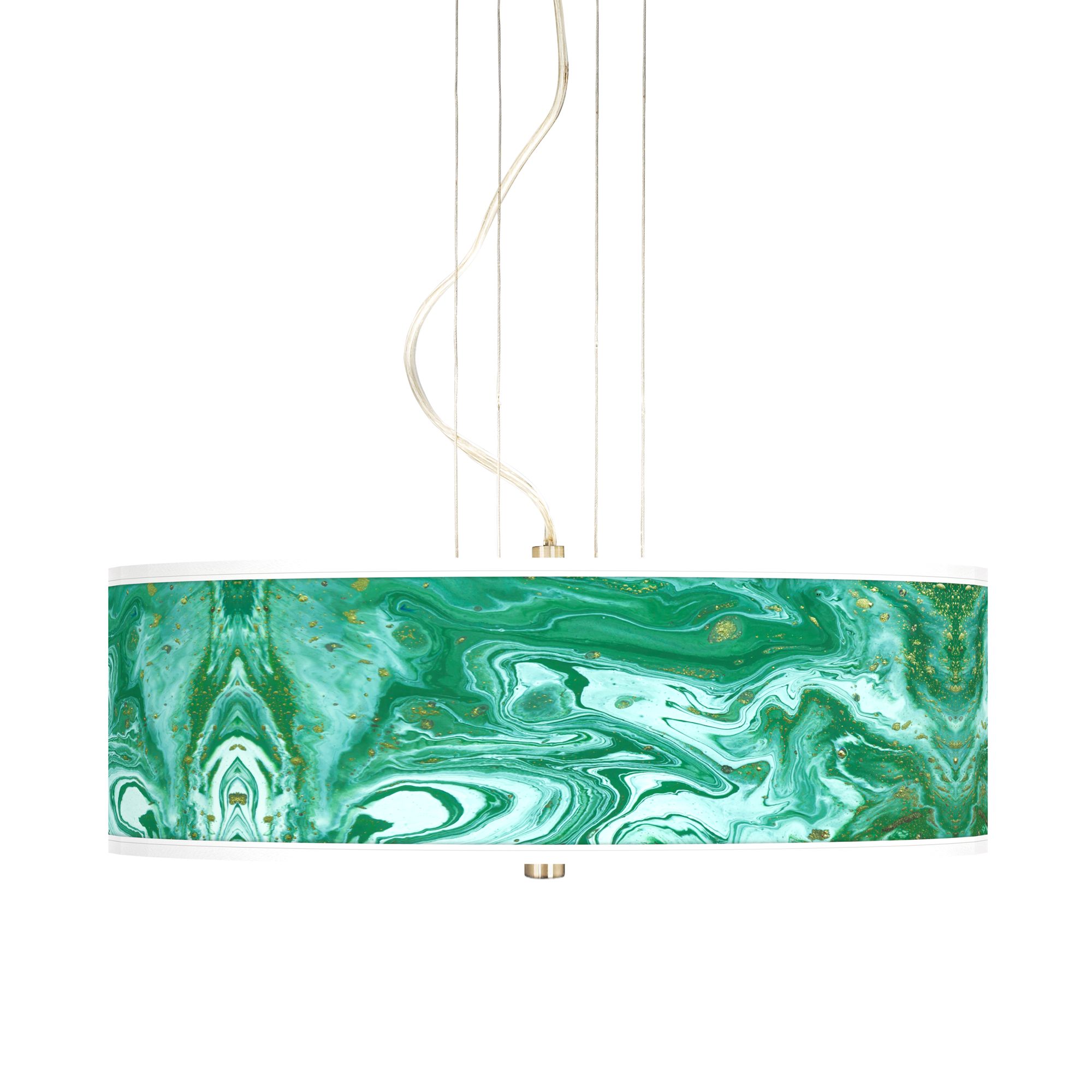 Malachite 20" Wide 3-Light Pendant Chandelier