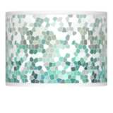 Aqua Mosaic Giclee Lamp Shade 13.5x13.5x10 (Spider)