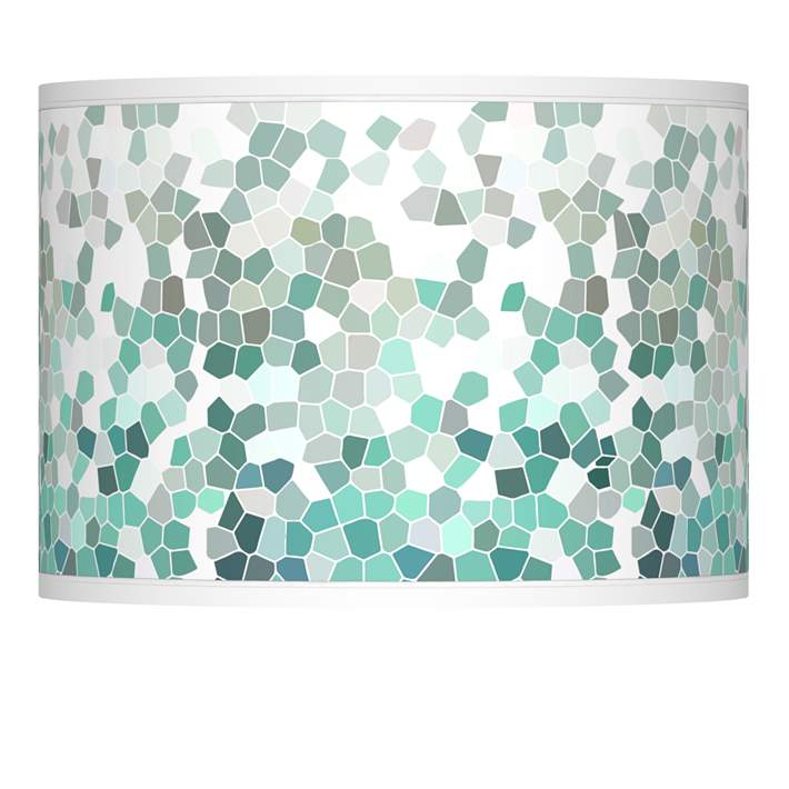Aqua Mosaic Giclee Lamp Shade 13 5x13, Mosaic Lamp Shade Patterns