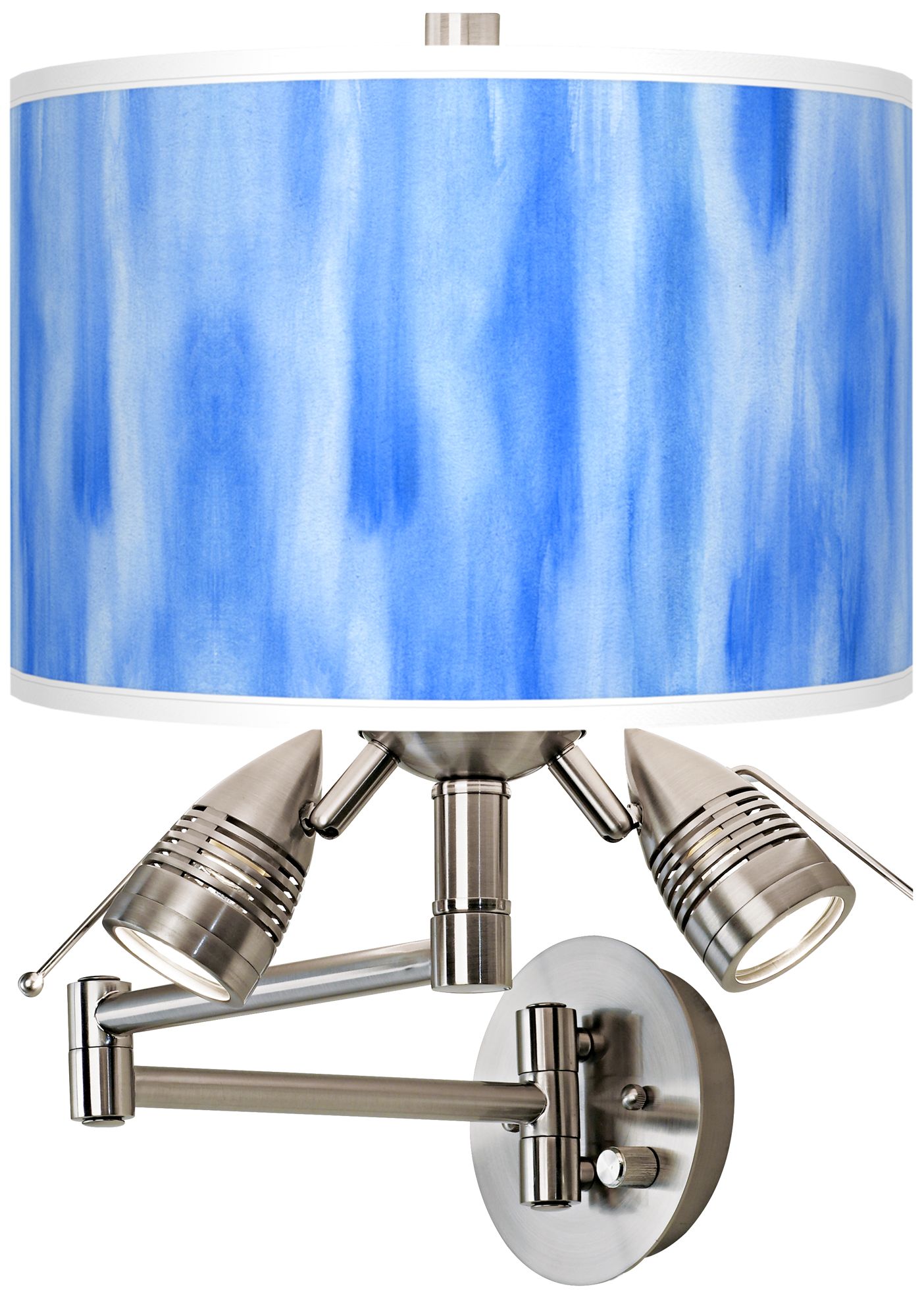 Blue Tide Giclee Plug-In Swing Arm Wall Lamp