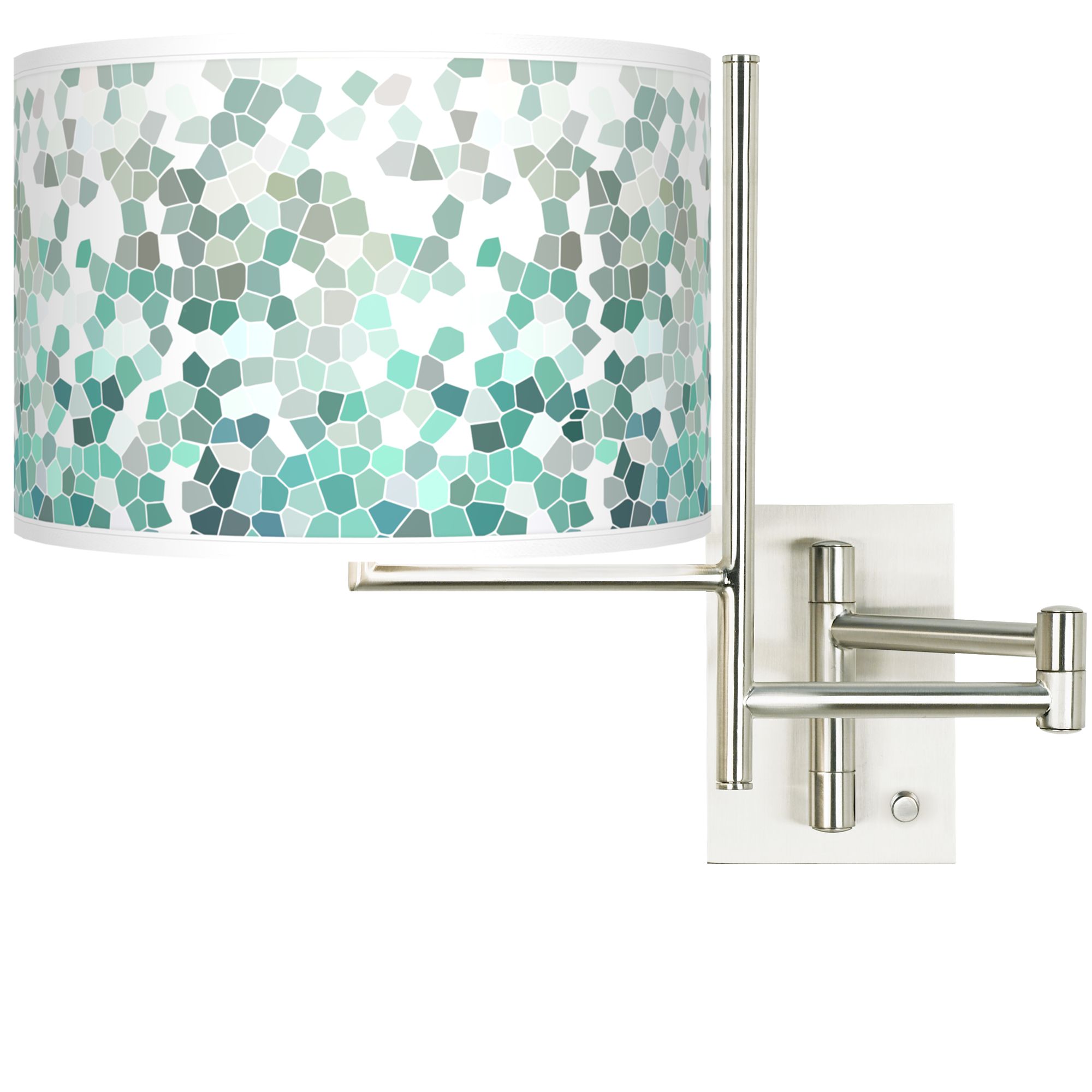 Tempo Aqua Mosaic Plug-in Swing Arm Wall Light