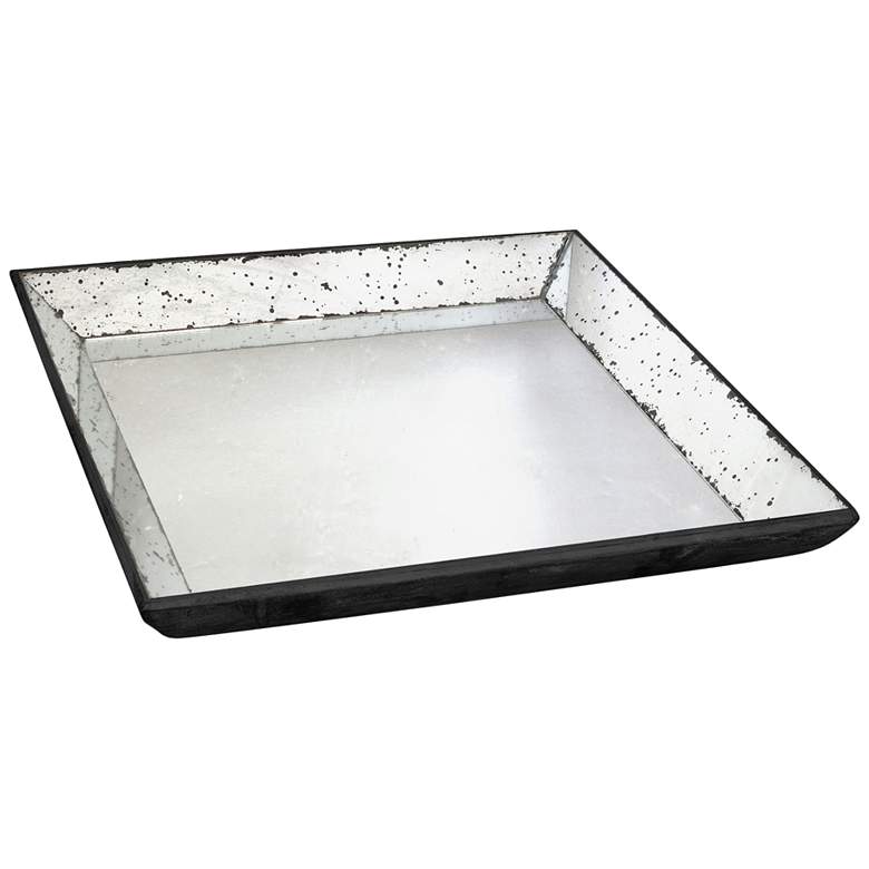 Waverly Clear Mirrored Square Decorative Tray