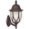Capella 18" High Crackled Glass Gold Outdoor Wall Light