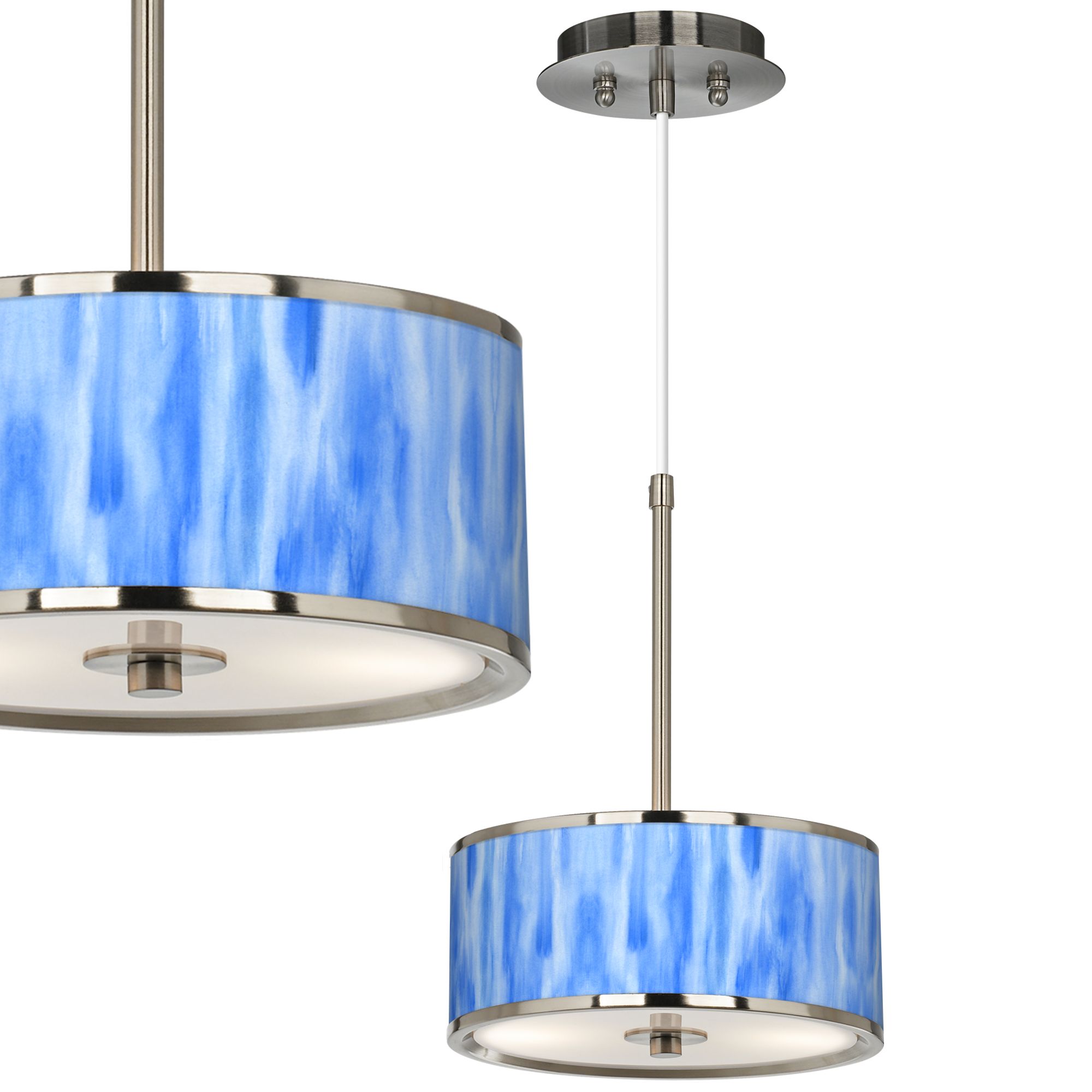 Blue Tide Giclee Glow 10 1/4" Wide Mini Pendant