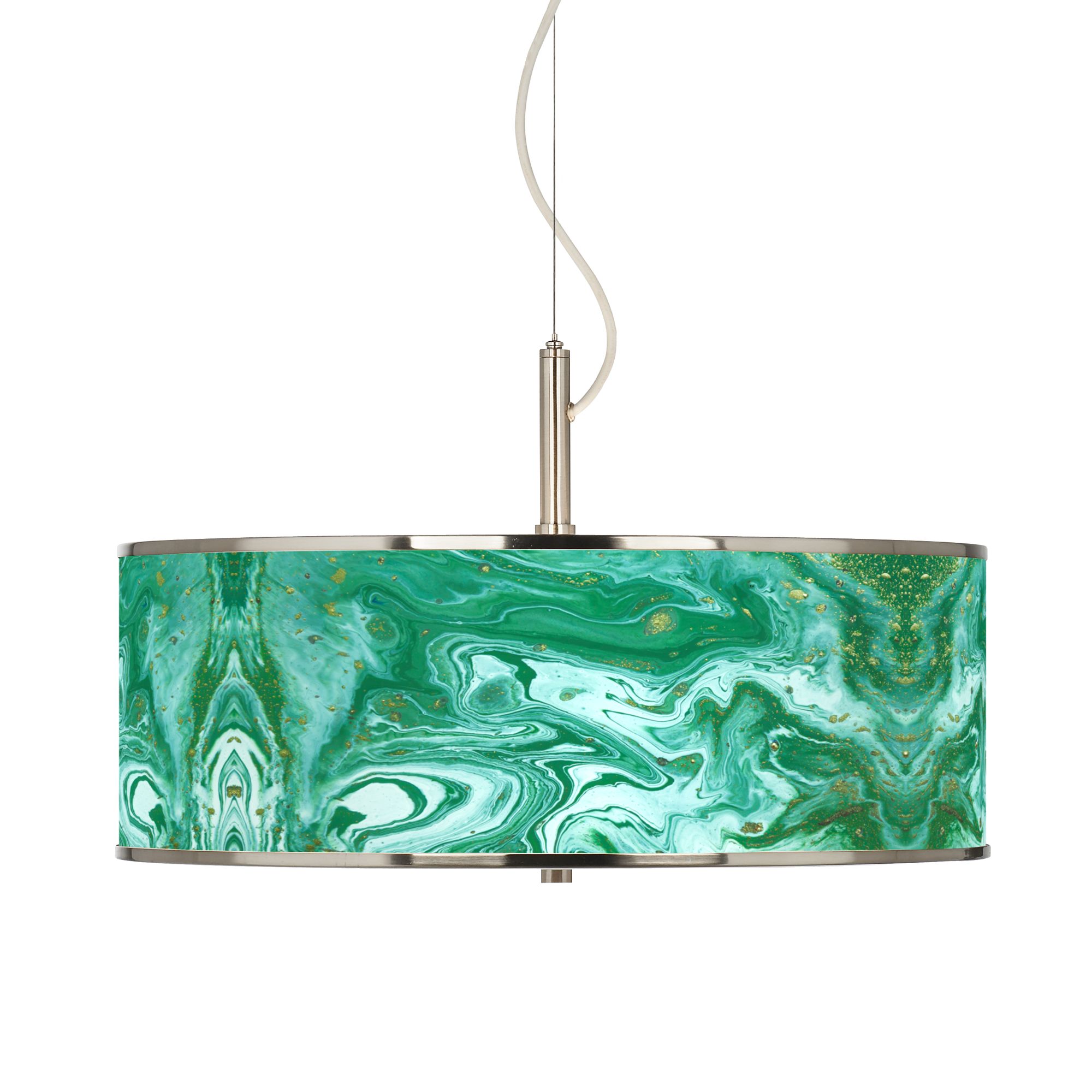 Malachite Giclee Glow 20" Wide Pendant Light