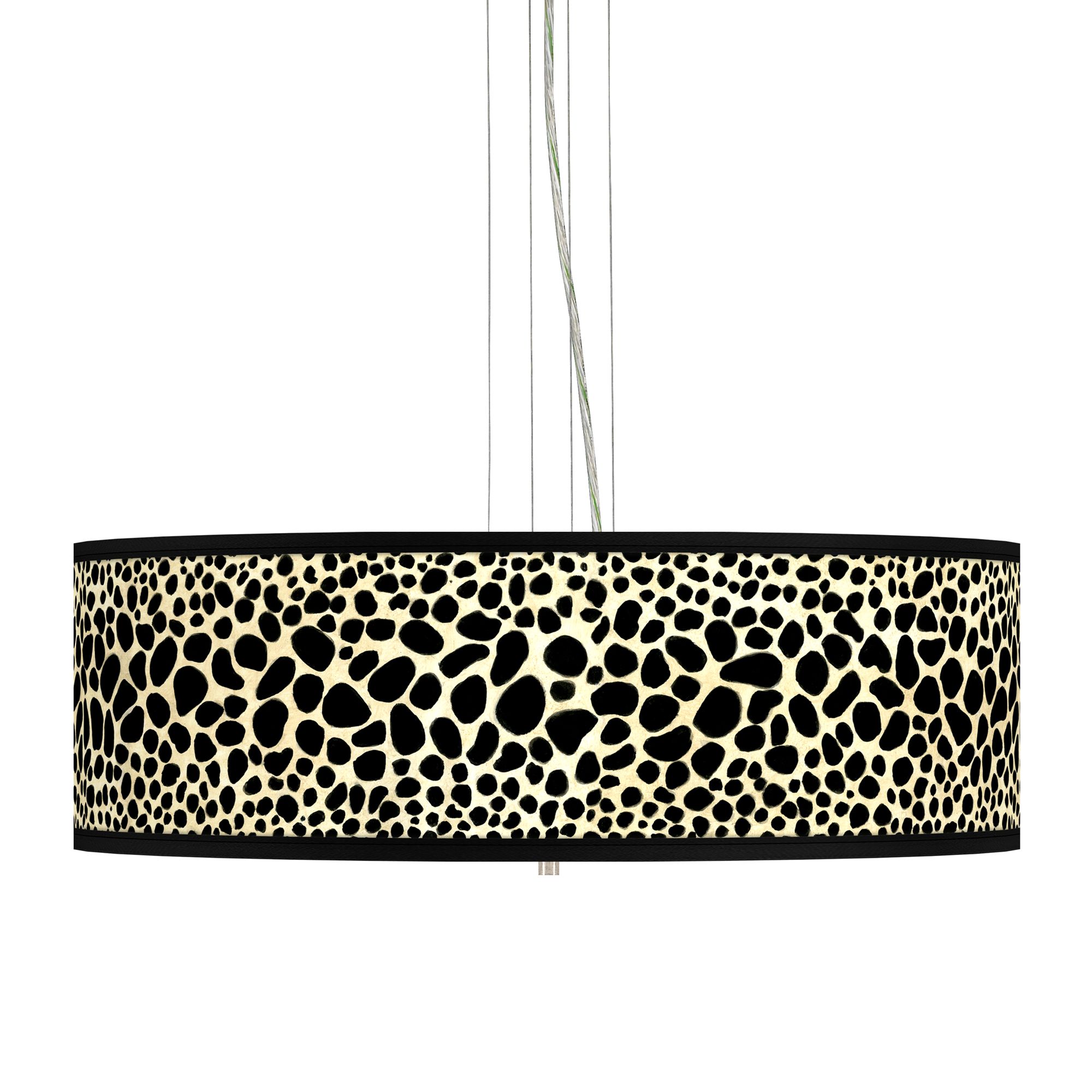 Leopard Giclee 24" Wide 4-Light Pendant Chandelier