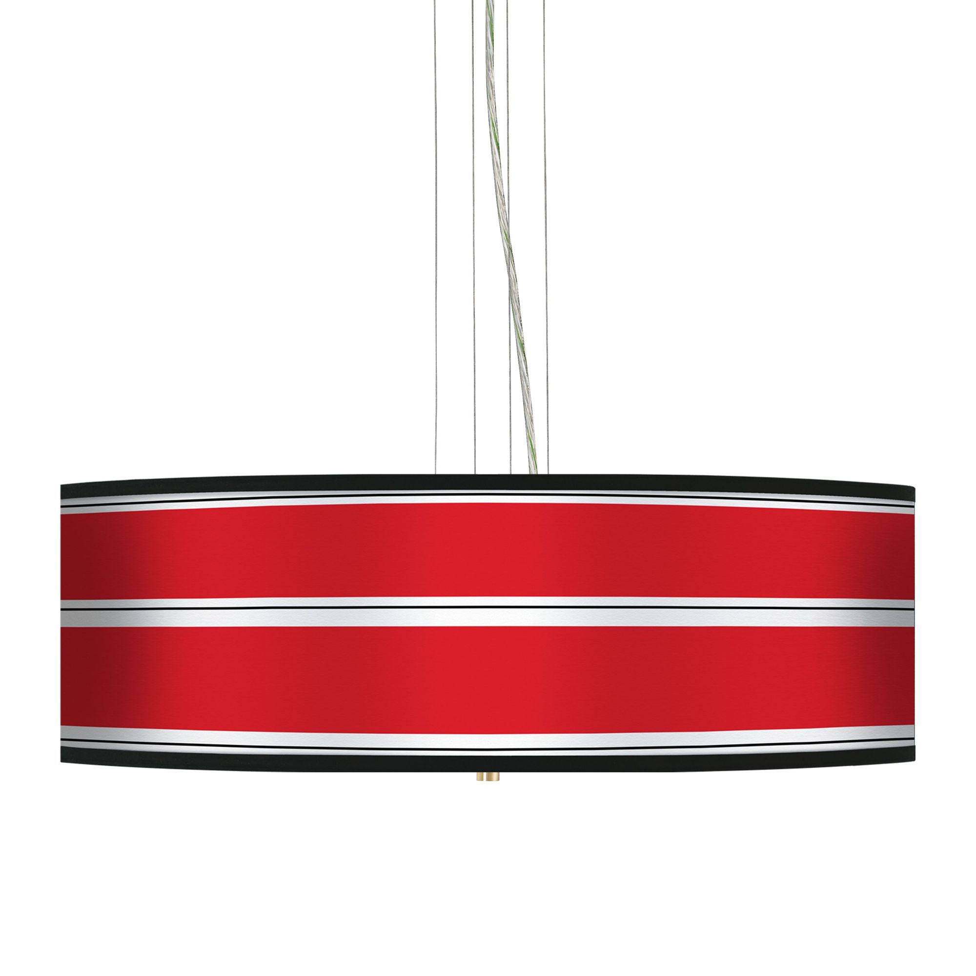 Red Stripes 24" Wide 4-Light Pendant Chandelier