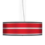 Red Stripes 24&quot; Wide 4-Light Pendant Chandelier