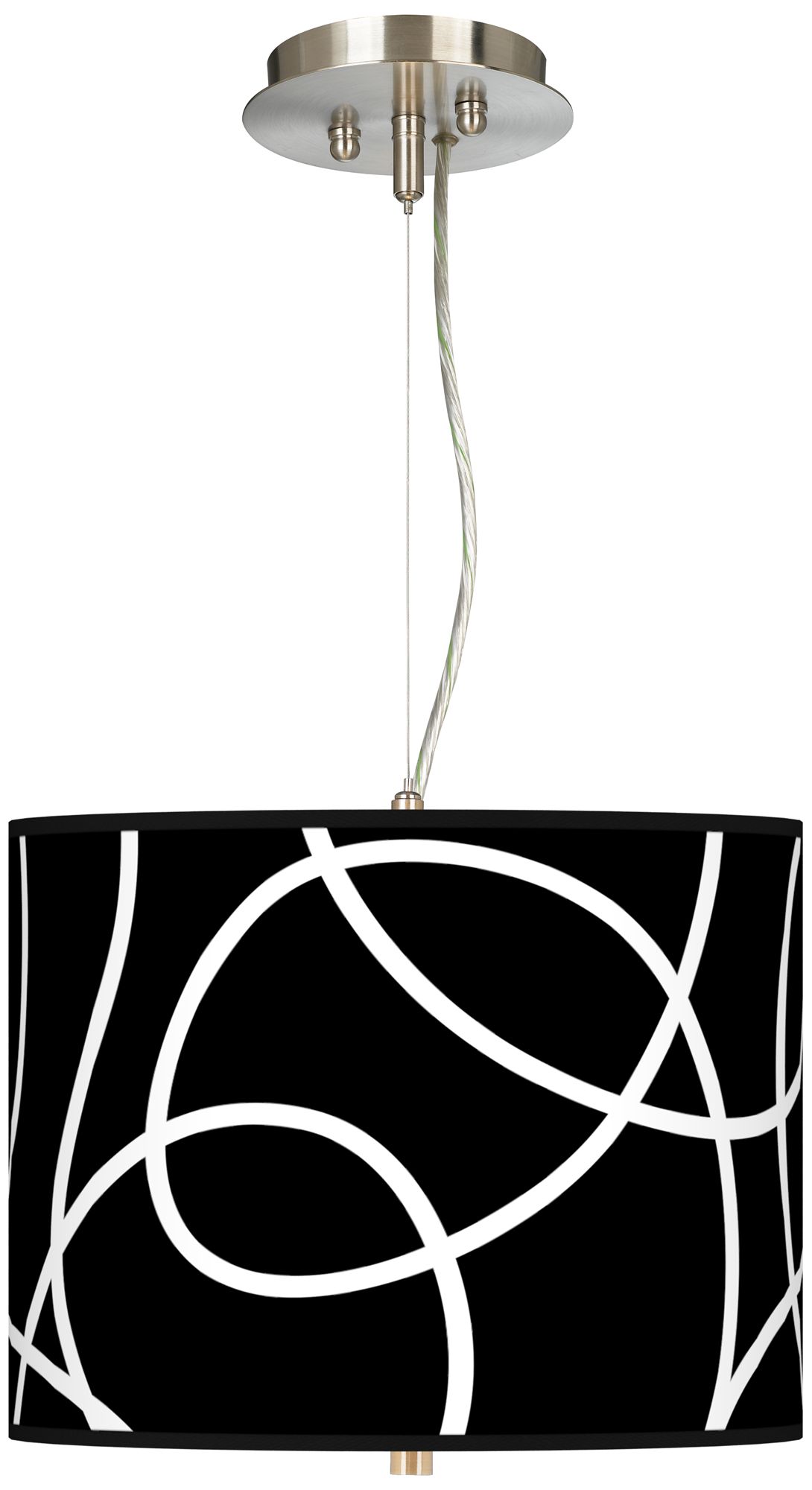 Abstract 13 1/2" Wide 2-Light Pendant Chandelier