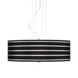 Bold Black Stripe 20&quot; Wide 3-Light Pendant Chandelier