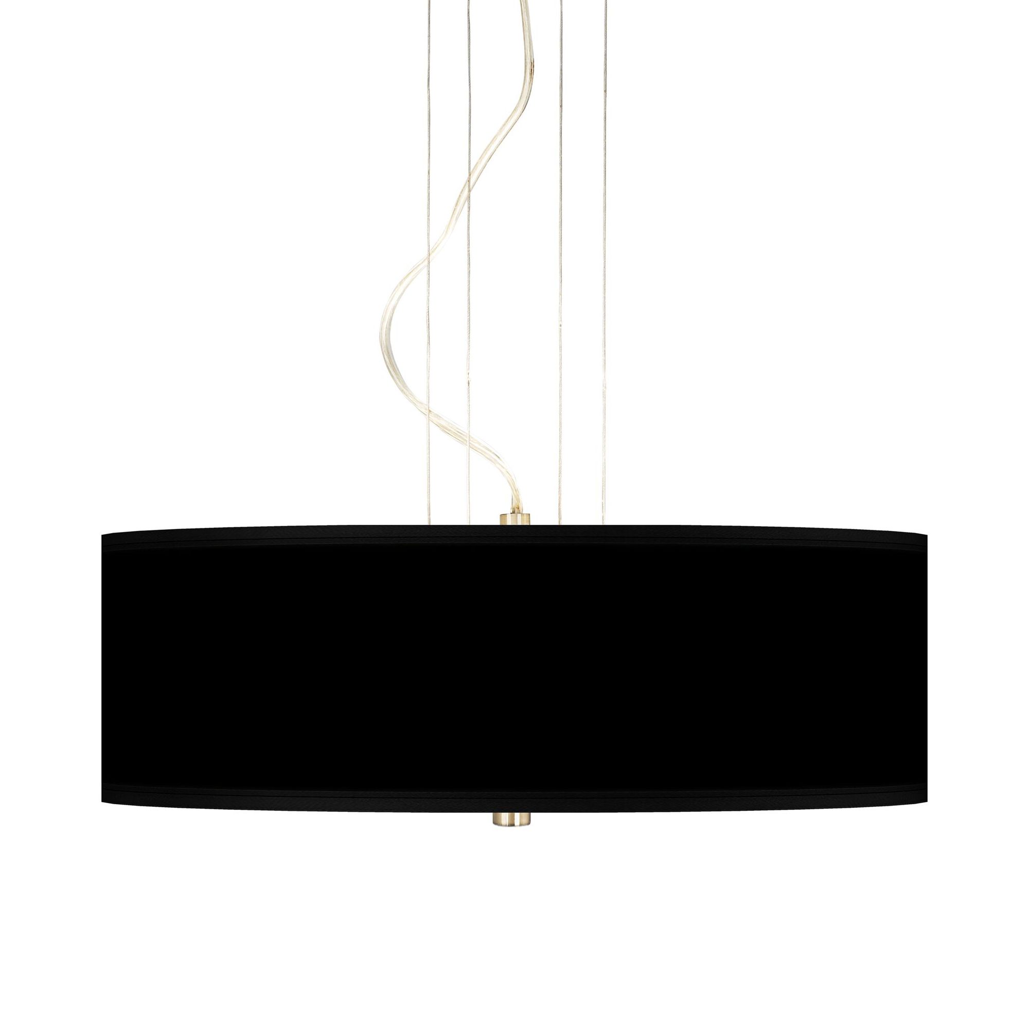 Black Canvas 20" Wide Three Light Pendant Chandelier
