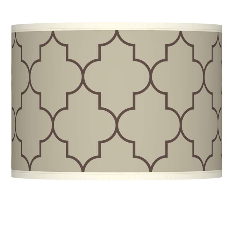 Tangier Taupe Giclee Lamp Shade 13.5x13.5x10 (Spider)
