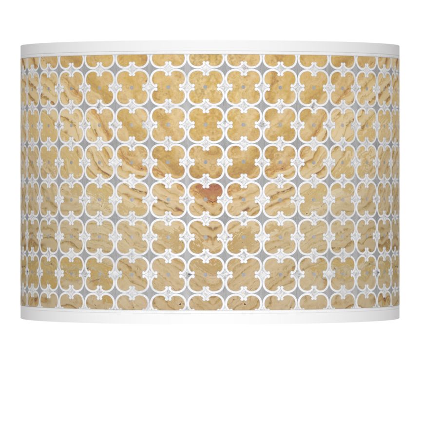 Marble Quatrefoil Giclee Lamp Shade 13.5x13.5x10 (Spider)